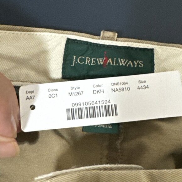 J. Crew Always 484 Slim Chino Pants Men's 44 Tan New 8451 - Picture 8 of 13